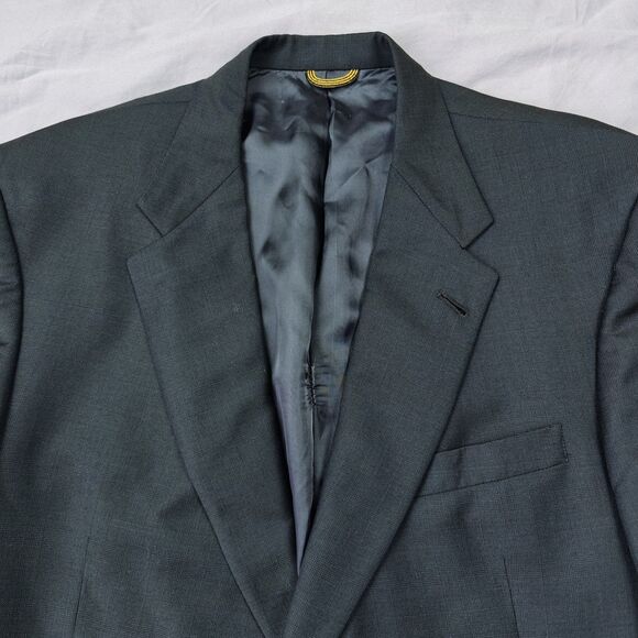 Hart Schaffner Marx Gold Trumpeter Blazer Men's 44R Dark Grey Suit Jacket - Picture 2 of 11